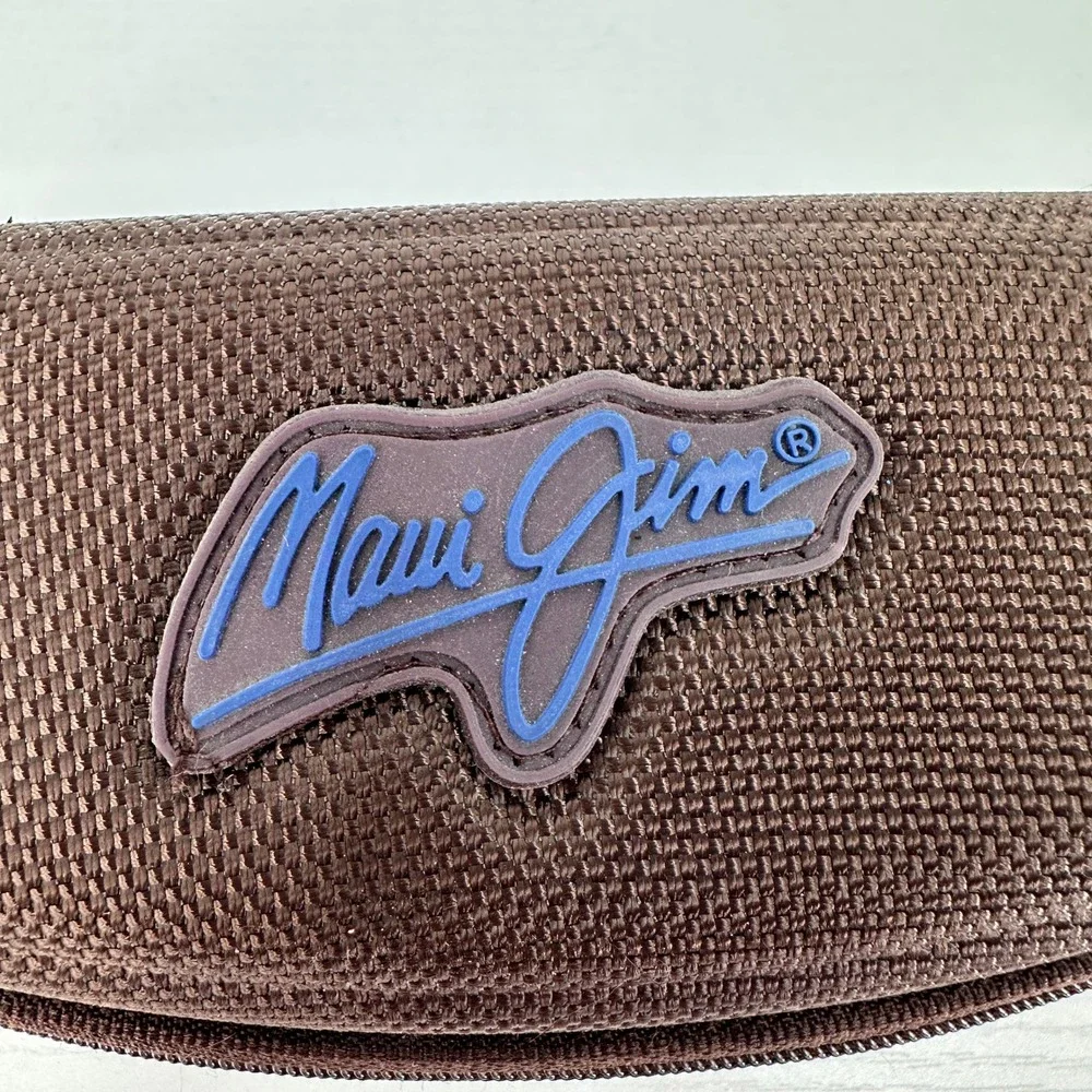 Maui Jim Brown Clamshell Zip Sunglasses Eyeglass Travel Case ProtectiveCase